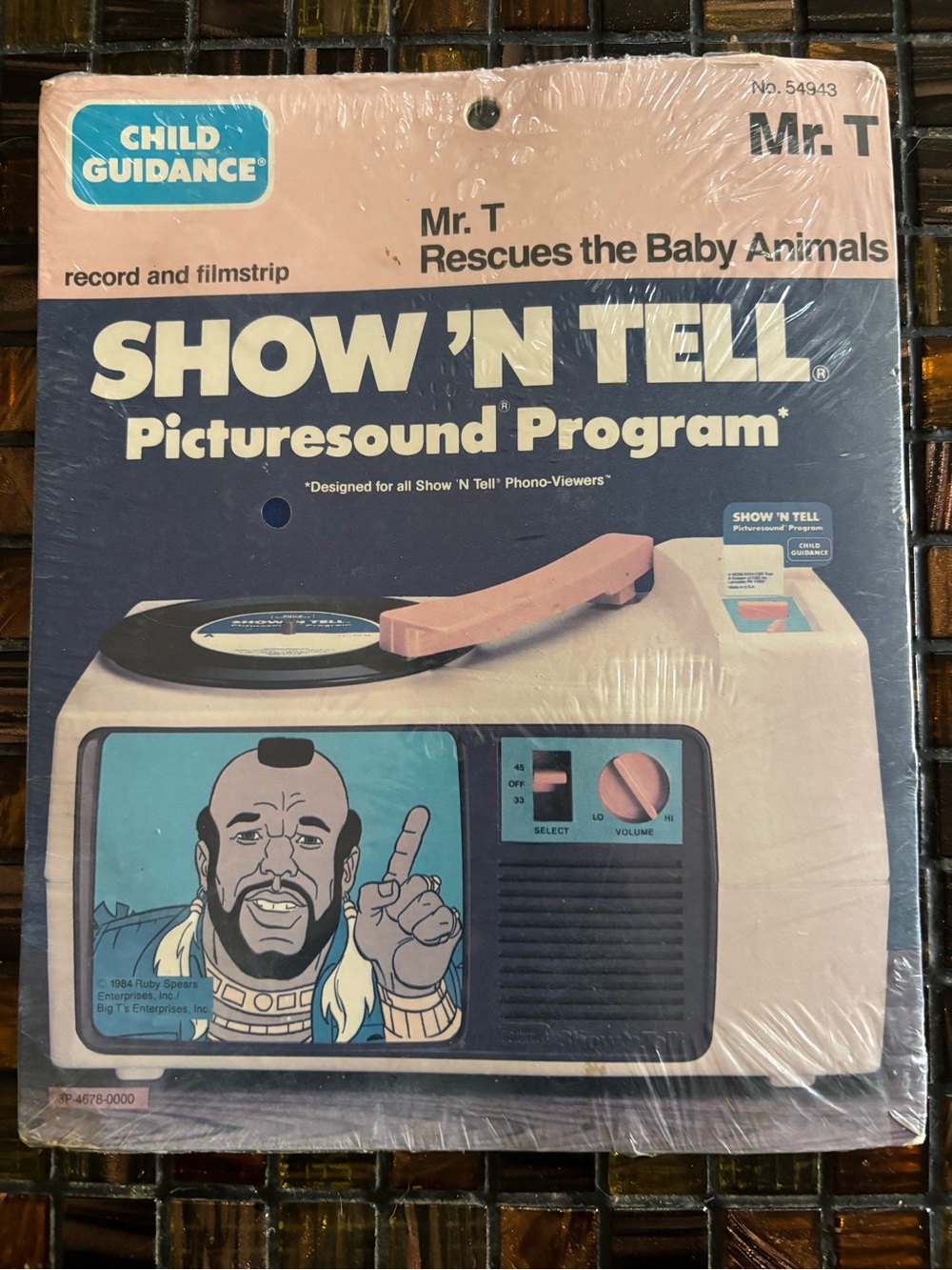 MR.T SHOW’N TELL PICTURESOUND PROGRAM 1984 CBS TOYS.